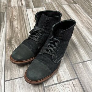 Allen Edmonds Black and Grey Landon Cap-Toe Men's Boots - Size 9D